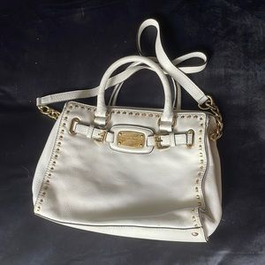 Michael Kors purse white with gold details